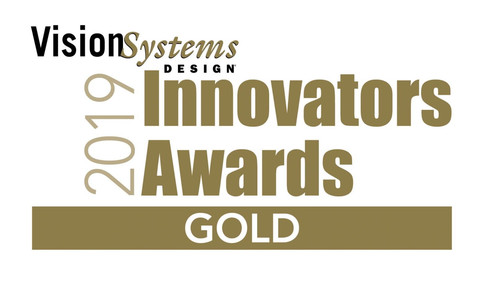 Vision Systems Design Innovators Awards Vision Systems Design 2019 Innovators Gold Award certificate with the award logo.