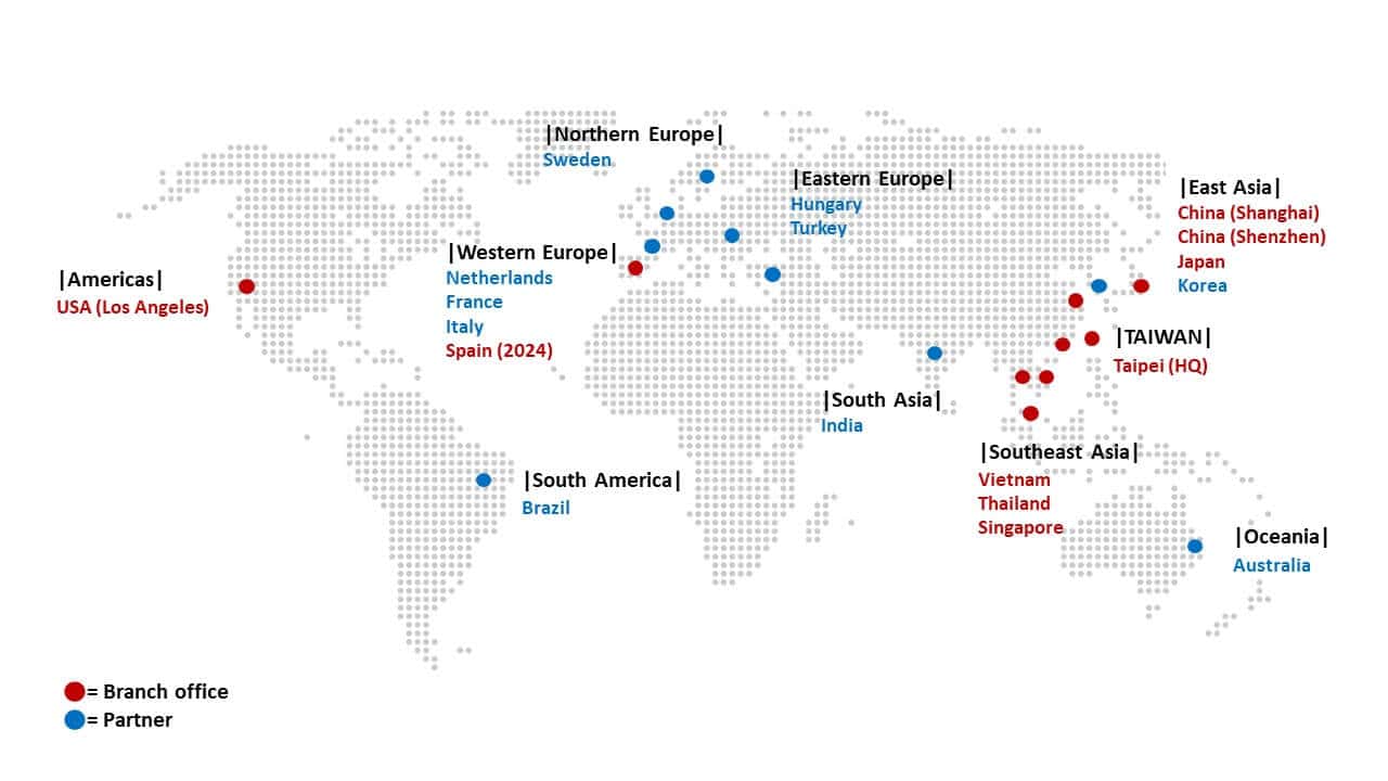 Solomon Worldwide Presence Stylized map of the world showing locations of Solomon branch offices and partners.