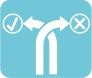 SolMotion ROS-based automatic obstacle avoidance graphic showing 2 overlapping arrows pointing to a tick (left) and a cross (right)